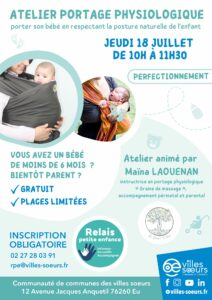 Lire la suite à propos de l’article  supports de communication pour le portage Physiologique, séance de perfectionnement.